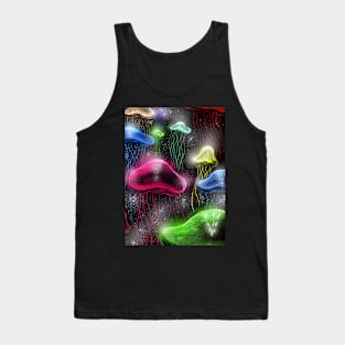 Glowing Colorful Jellyfish Underwater Tank Top